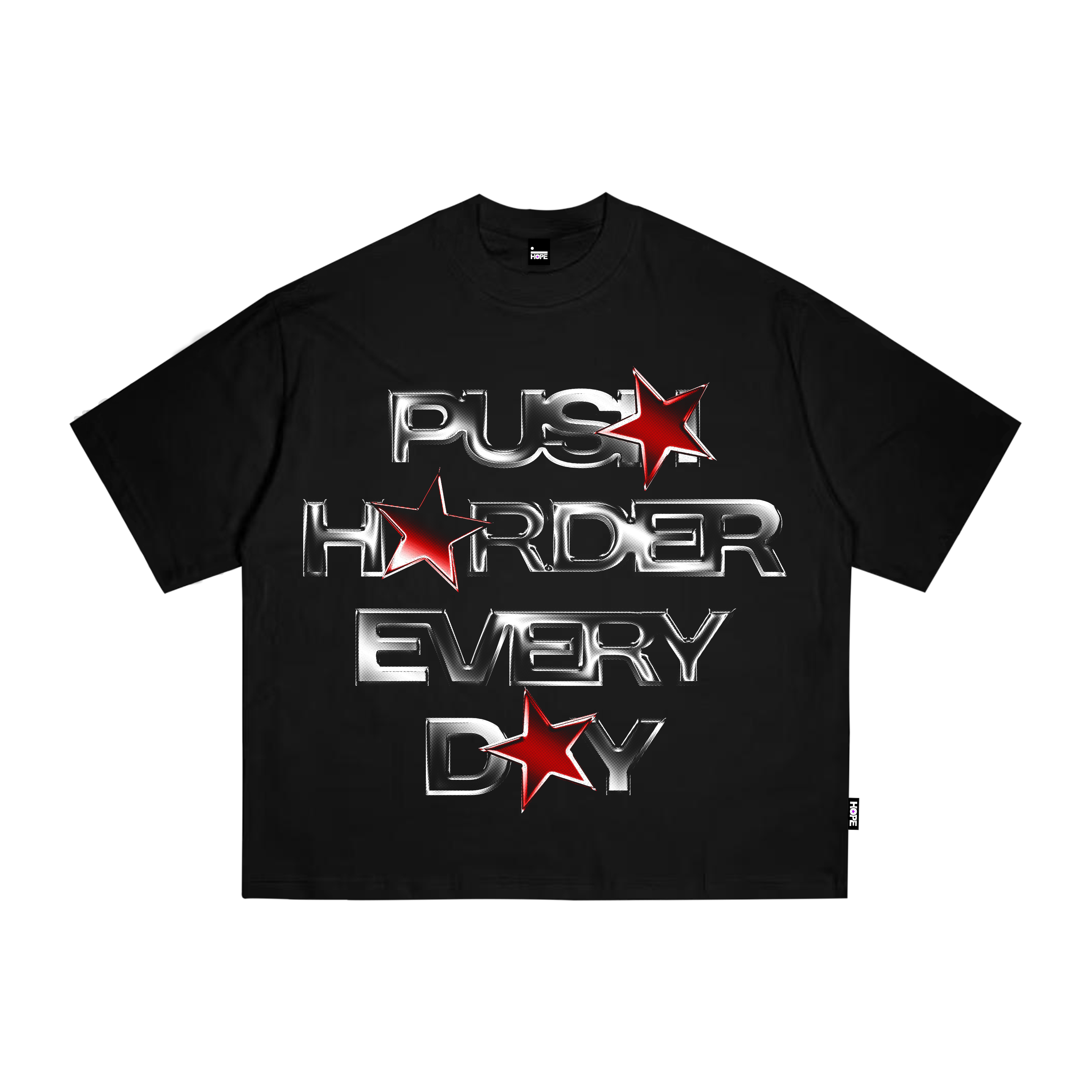 Black Boxy Oversized Everyday Tshirt
